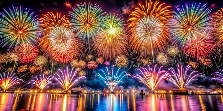 Pyrotechnic Extravaganza: A grand spectacle of fireworks and blasts showcases breathtaking displays with intricate patterns and shimmering effects.