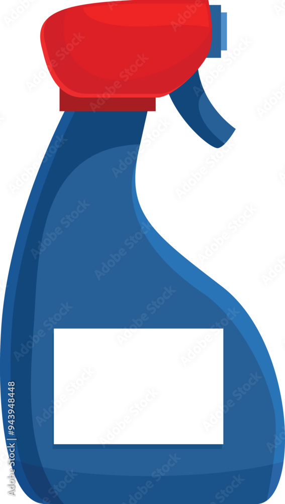 Poster blue spray bottle with a red trigger is an essential tool for maintaining a clean and hygienic envir
