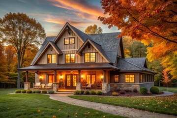 Rustic Retreat: Cozy, natural, farmhouse, maple, amber