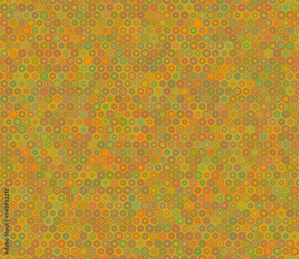 Poster honeycomb mosaic hexagons background. bold stacked rounded hexagons mosaic cells. regular hexagon sh