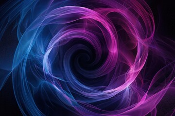 Obraz premium A spiral of blue and purple colors