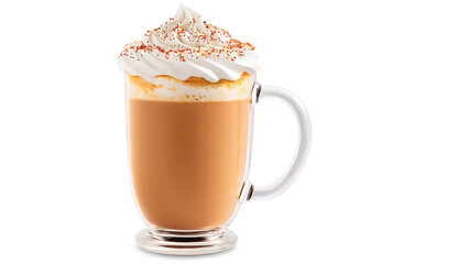 pumpkin spice latte isolated on a transparent background