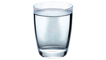 glass of water isolated on a transparent background