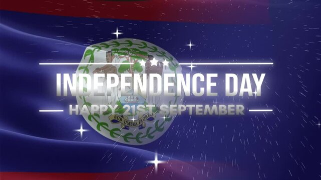 Belize Flag With Pop & Independence Day