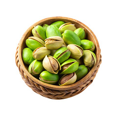 pistachio nuts in a basket