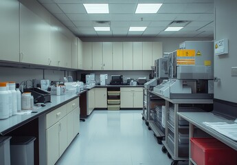 Laboratory Interior with Scientific Equipment