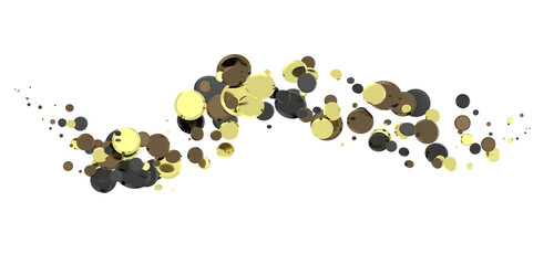 Sparkling Jubilation: Breathtaking 3D Illustration of Sparkling gold Confetti Celebration