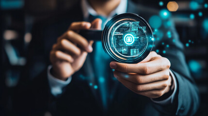 Businessman applies AI to improve search engine optimization strategies