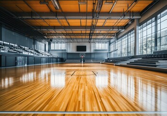 Empty Basketball Court