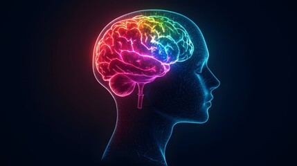 Human Brain Neural Network AI Technology Concept