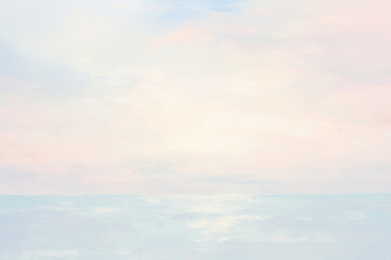Fototapeta premium Serene oceanic pastel sunset png paint texture overlay, transparent background