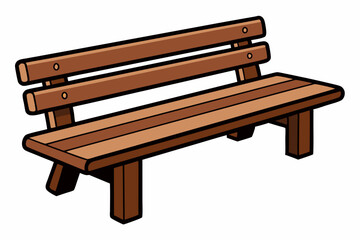 Fototapeta premium Bench color Vector Design on White Background