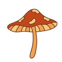 Groovy Mushroom Illustration