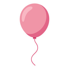 Illustration of Pink balloon isolated on white