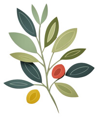 Naklejka premium PNG Pattern plant leaf art.
