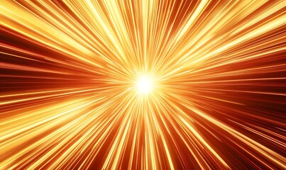 Obraz premium Bright sunburst yellow and orange radial speed lines radiating outward
