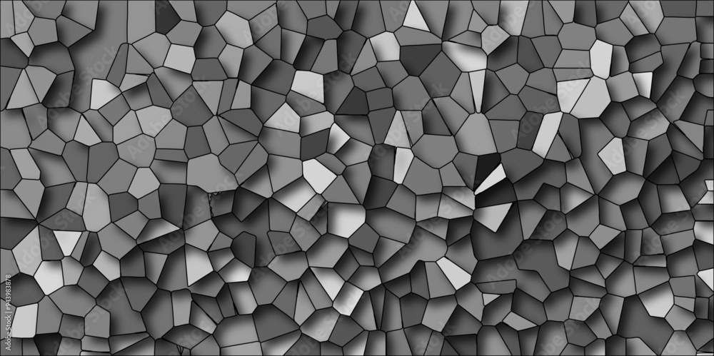 Aufkleber seamless pattern mosaic marble pattern texture with seamless shapes. dark and light gray geometric m