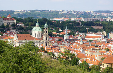 Fototapeta premium High angle view of townscape against sky