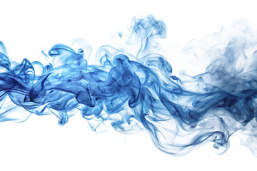 Fototapeta premium Abstract blue smoke misty fog png