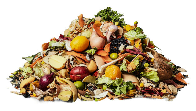 PNG Colorful compost pile made from kitchen scraps