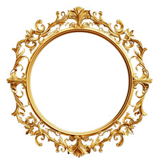 PNG Intricate gold frame on display