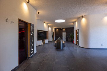 Interior of a modern hotel spa center