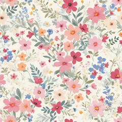 shabby chic cottage core ditsy floral pattern 