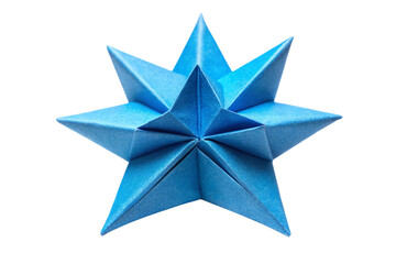 Obraz premium Blue paper star origami png