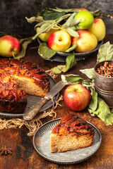 Caramel Apple upside down Cake