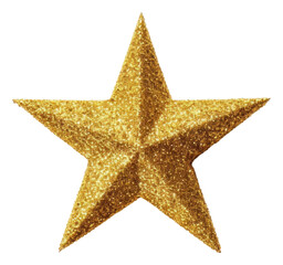 Obraz premium PNG Glitter gold star celebration.