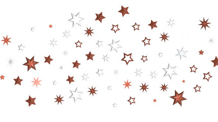 Plummeting Christmas Sparkles: Captivating 3D Illustration of Descending Holiday Star Glitters