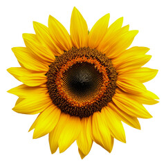 Fototapeta premium PNG Bright sunflower blooming in summer sunlight