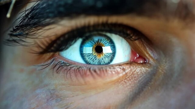 Blue Eyes Close Up of Jesus Christ