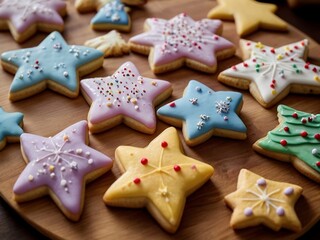Star shape icing cookie