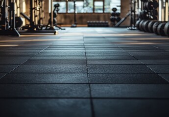 Gym Floor with Equipment in the Background