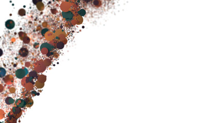 Sunburst and colorful confetti background frame illustration