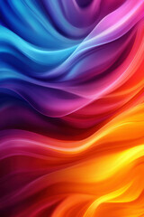 Obraz premium A mesmerizing flow of colors intertwines, creating a stunning abstract design. Shades of blue, purple, red, and orange blend harmoniously, evoking emotions and sparking creativity.