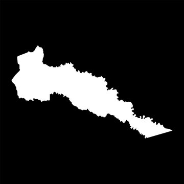 Putumayo department map, administrative division of Colombia.