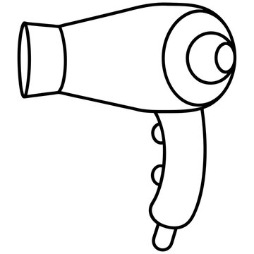 recommend clip art: Hair Dryer line art Vector