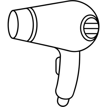 recommend clip art: Hair Dryer line art Vector