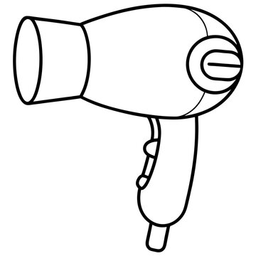 recommend clip art: Hair Dryer line art Vector