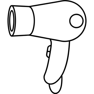 recommend clip art: Hair Dryer line art Vector