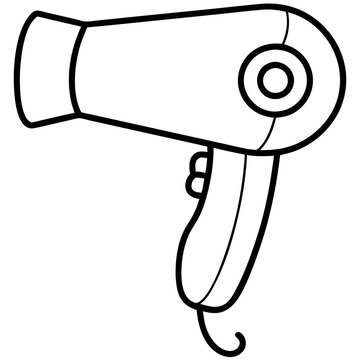 recommend clip art: Hair Dryer line art Vector