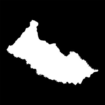 Caqueta department map, administrative division of Colombia.