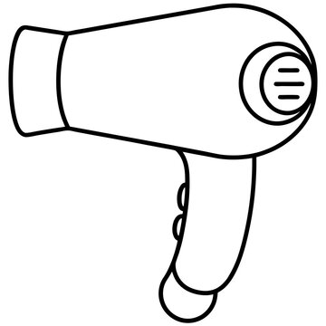 recommend clip art: Hair Dryer line art Vector