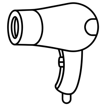 recommend clip art: Hair Dryer line art Vector