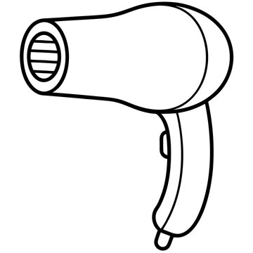 recommend clip art: Hair Dryer line art Vector