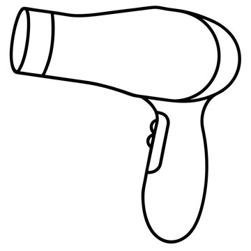 recommend clip art: Hair Dryer line art Vector