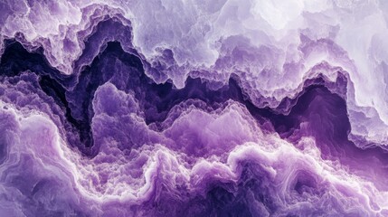 "Abstract Purple and White Crystal Formation"