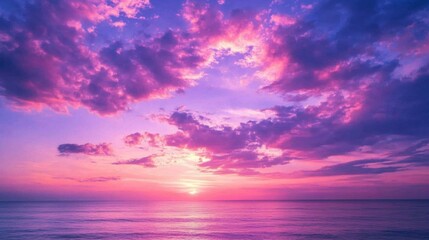 Obraz premium Beautiful Sunset Over Calm Ocean